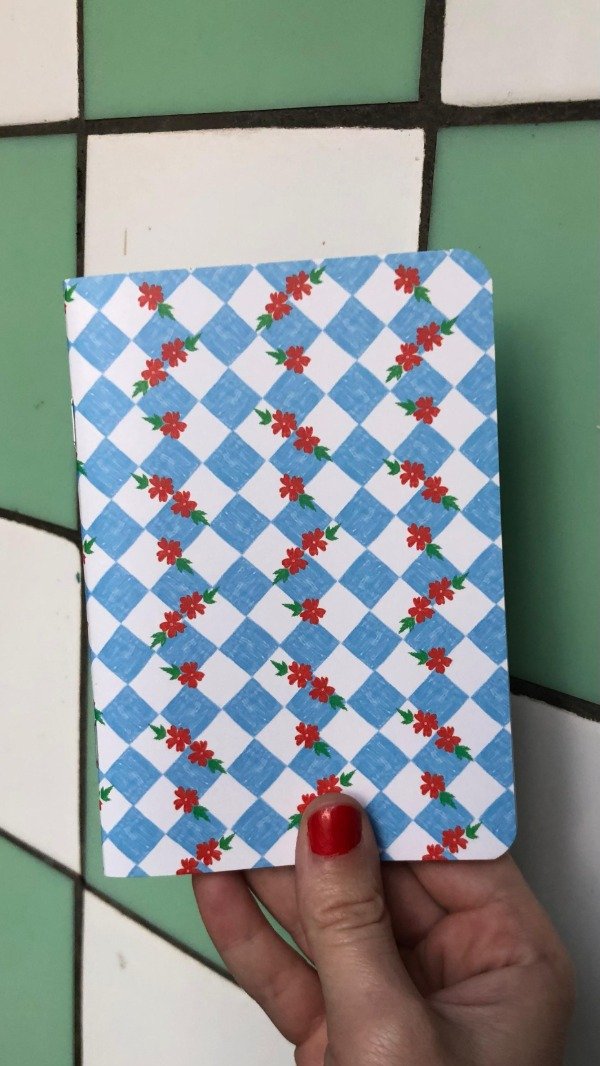 Producto - margarita punzó celeste - libreta