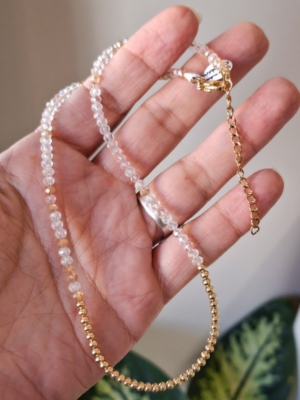 Producto - Collar Cristales y Bolitas Ambar - 1