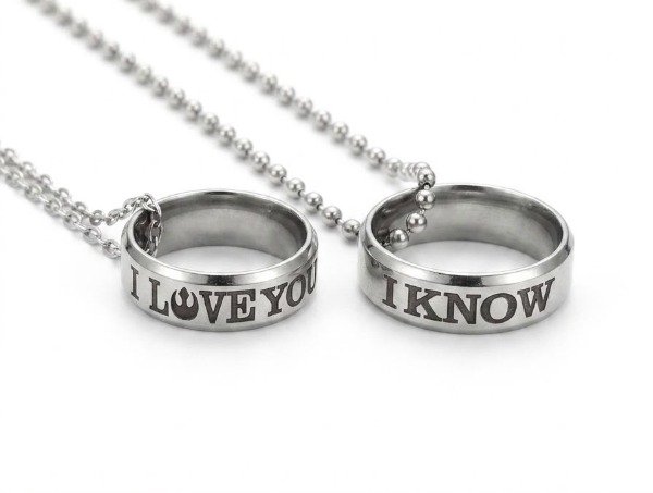 Producto - SET COLLARES ANILLOS ACERO GRABADOS - 0