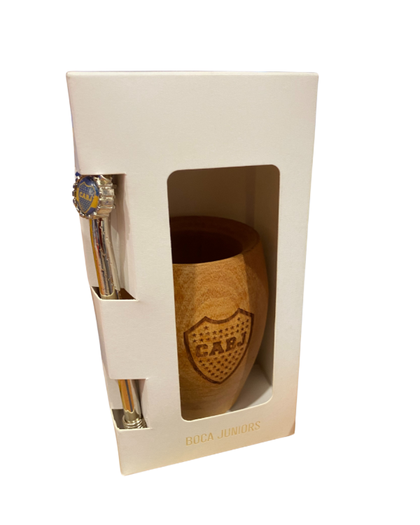 Producto - Mate madera Boca Juniors