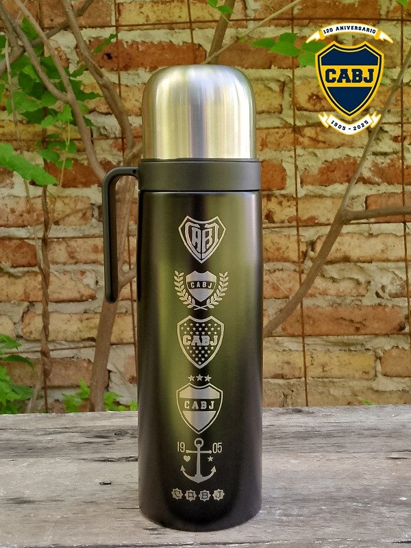 Producto - TERMO BOCA JUNIORS MEDIA MANIJA NEGRO