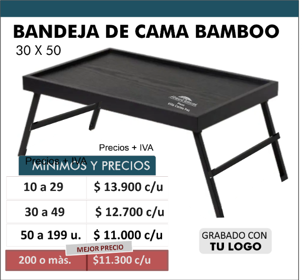 Producto - Bandeja de cama bambu desde