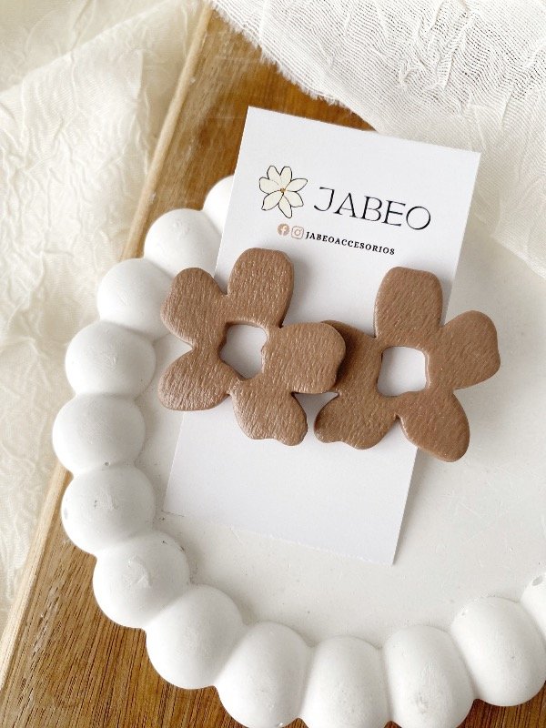 Producto - Aros flowers brown