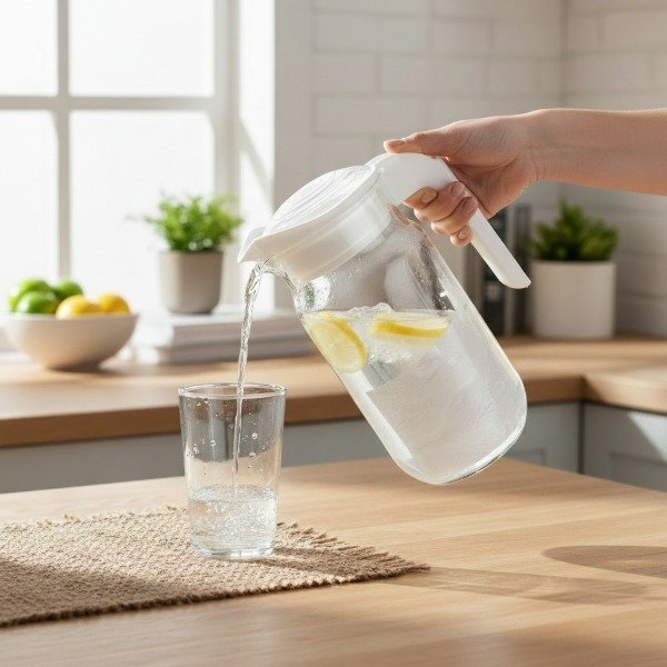 Producto - JARRA DE VIDRIO MILDA TAPA PLASTICO DE COLOR 1000CC - 2