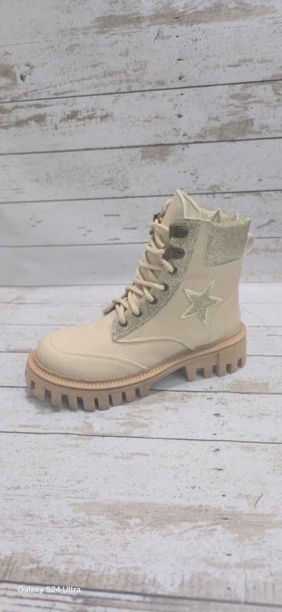 Producto - borcego niños con estrella y brillo natural del 27 al 36