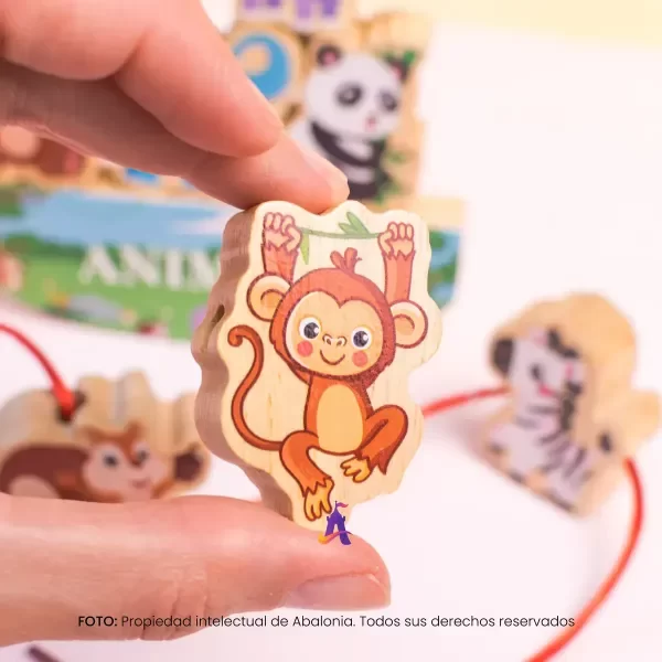 Producto - Jenga animal. Equilibrio y enhebrado. - 1
