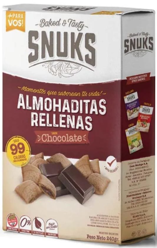 Producto - ALMOHADILLAS RELLENAS DE CHOCOLATE SNUKS