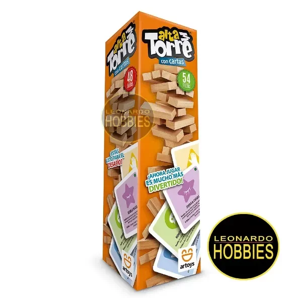 Producto - Jenga Alta Torre con Cartas Colección Party Games Artoys 122