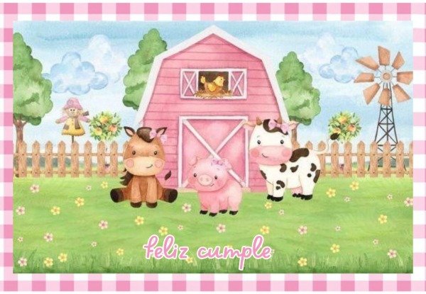 Producto - LAMINA ANIMALITOS GRANJA 2 RECTANGULAR
