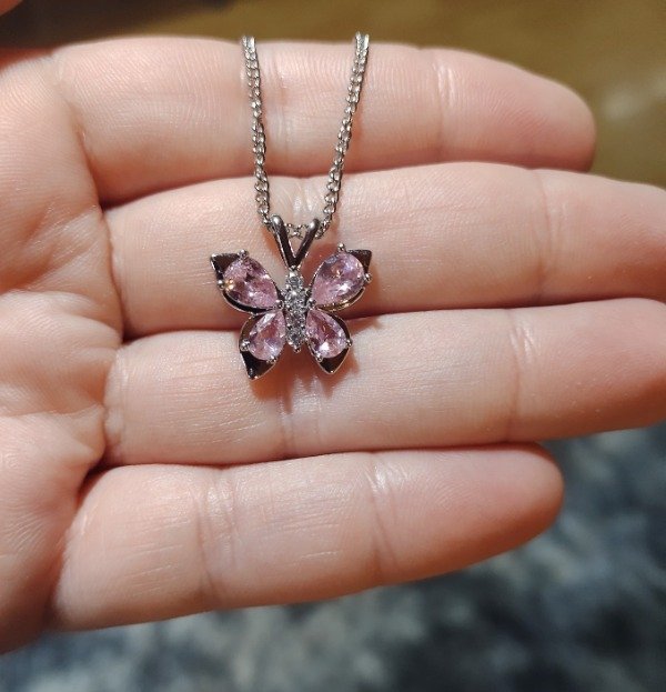 Producto - Conjunto mariposa rosa cristal