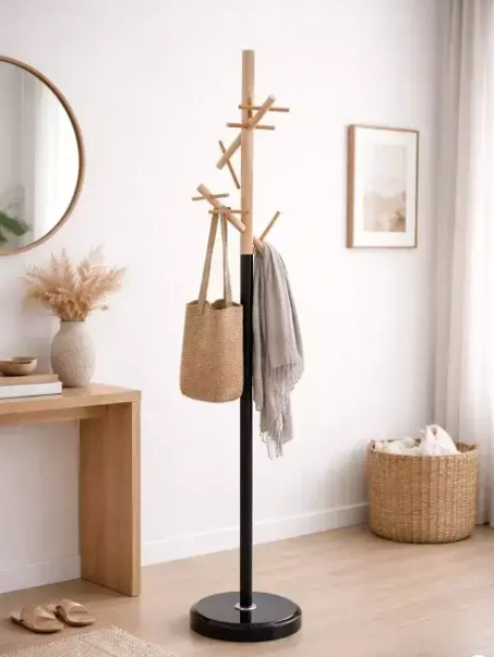 Producto - Perchero combinado madera y metal - 0