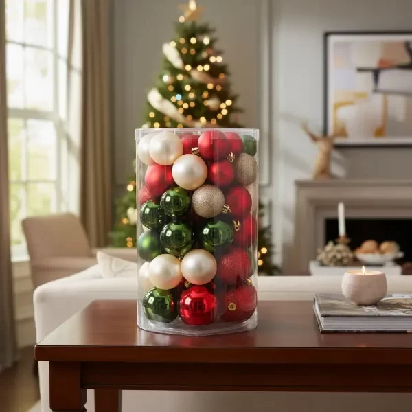 Producto - Set x60 esferas de navidad - 4 a 7 cm surtidos