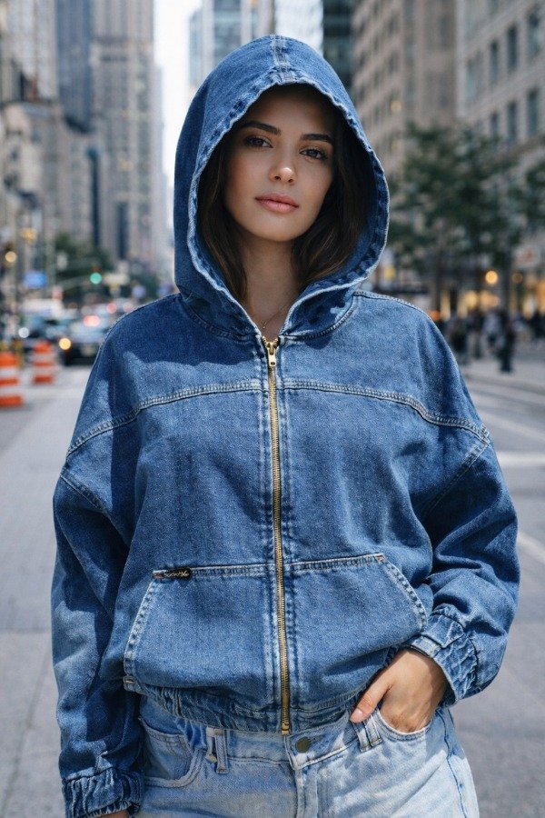 Producto - CAMPERA BUZO OVERSIZE JEAN