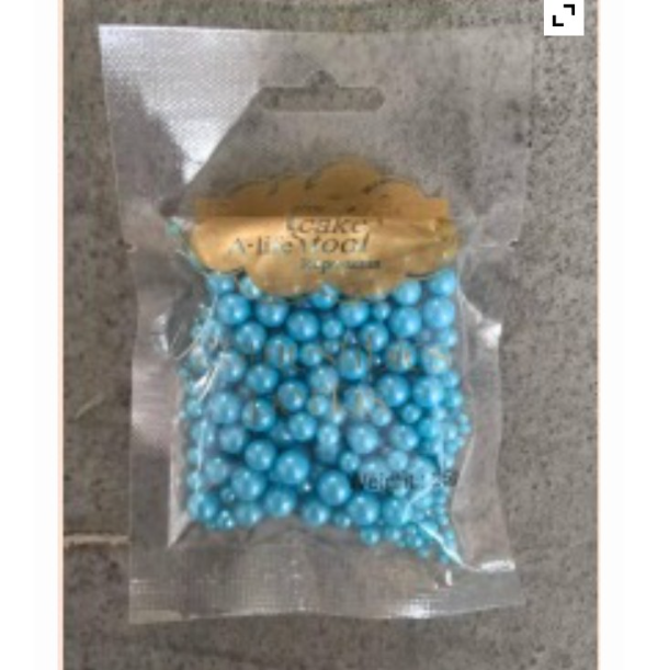 Producto - Perlas comestible mix turquesa