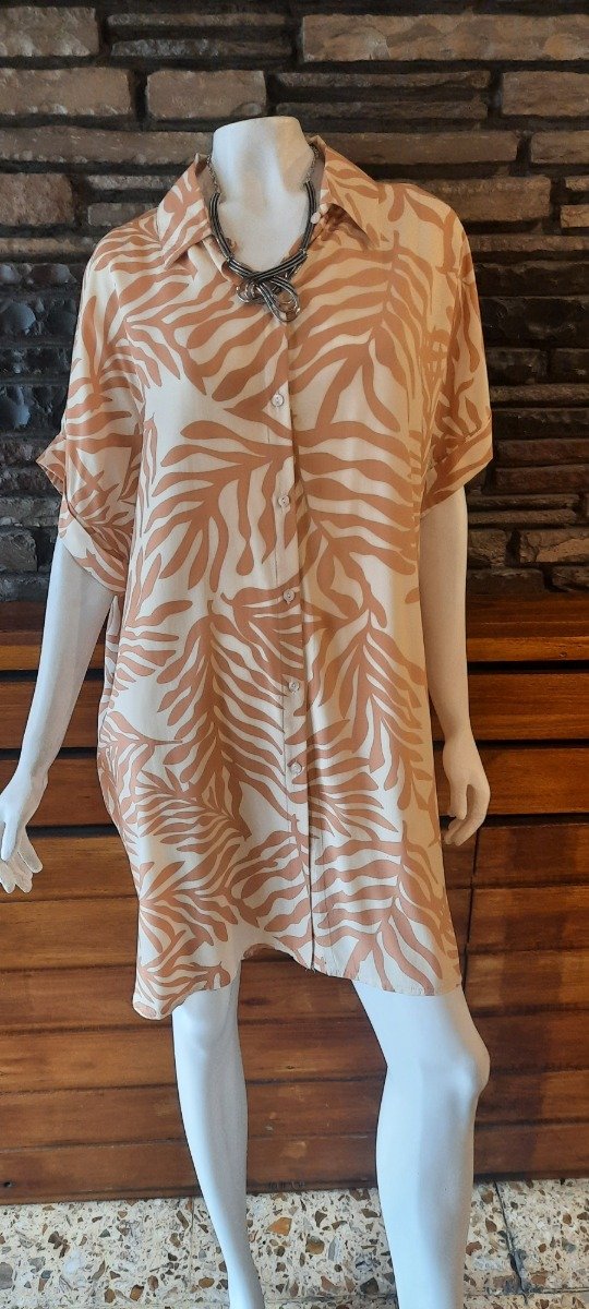 Producto - Vestido camisero estampado