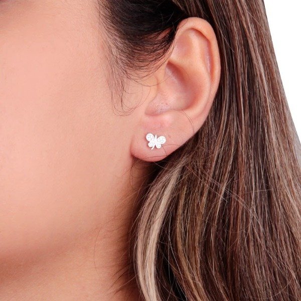 Producto - Aros Pasantes Mariposita 8 Milímetros