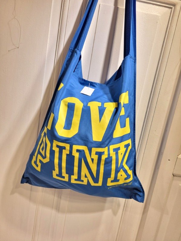 Producto - Bolso VICTORIA'S SECRET PINK azul y amarillo - PRECIO: 4X