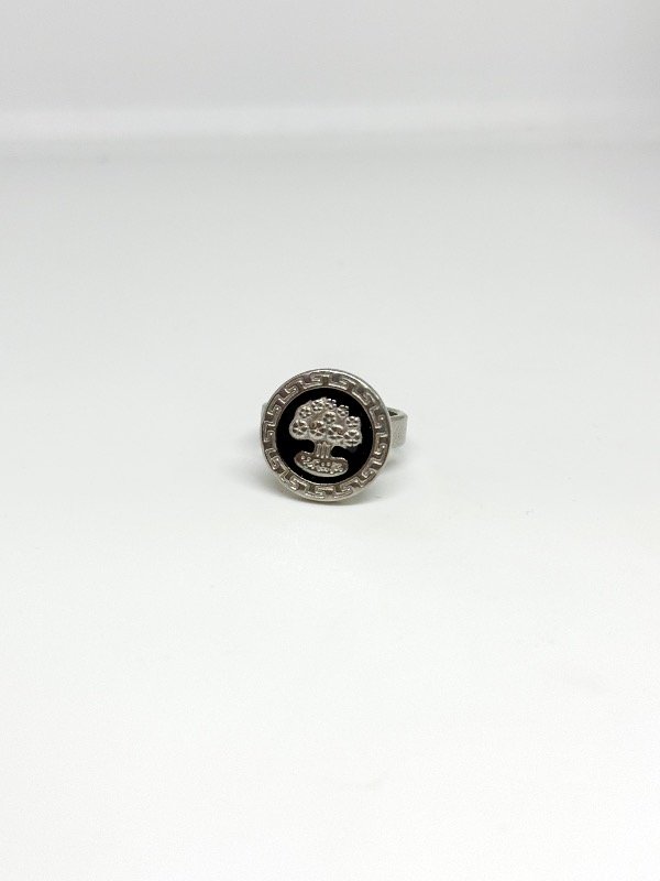 Producto - Anillo acero quirúrgico grueso dije árbol de la vida