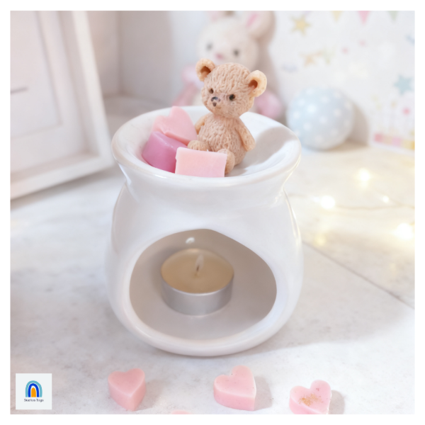 Producto - Souvenir hornito aromático + wax melts Osito y Corazones (MÍNIMO 10 UNIDADES)