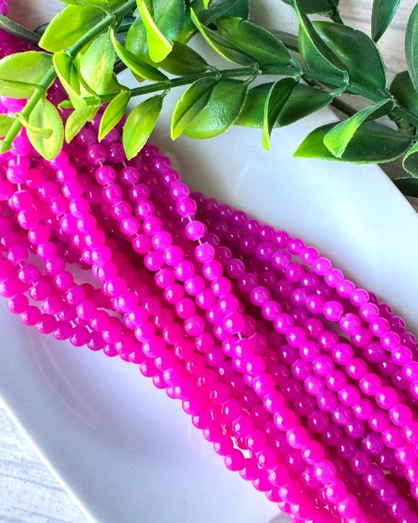 Producto - TIRA CUENTA VIDRIO FUCSIA OSCURO 4MM