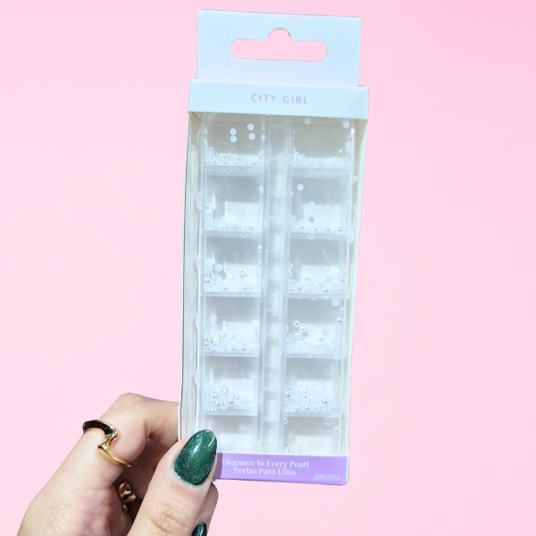 Producto - CAJA DE PERLAS PLANAS DIFERNETES MEDIDAS CITY GIRL
