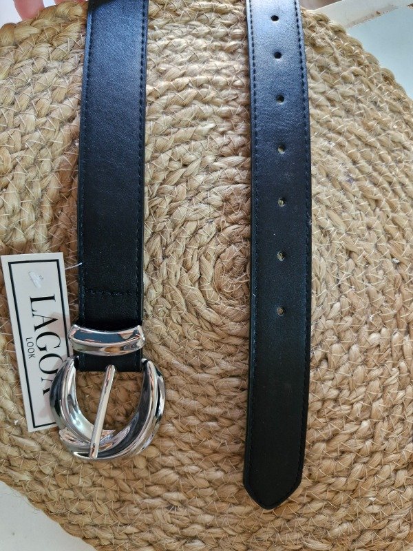 Producto - Cinto negro cuero 027