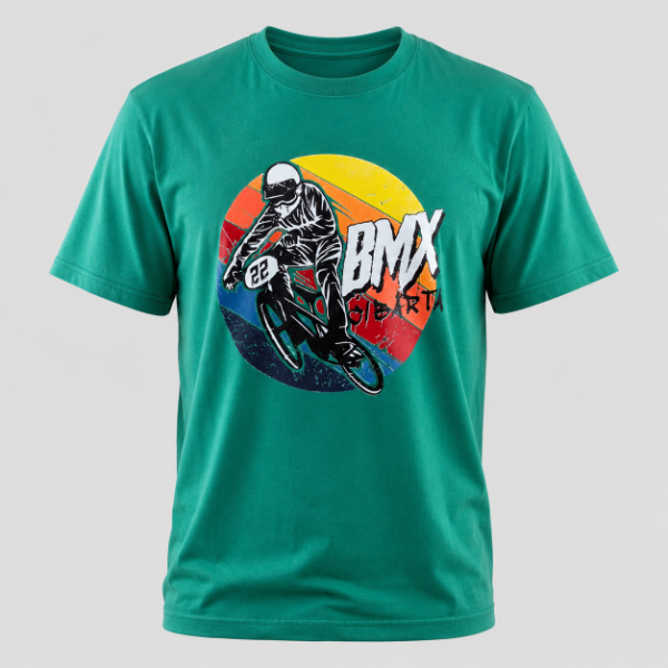 Producto - Remera Deportiva Cibarta Modelo BMX 22  verde algodón
