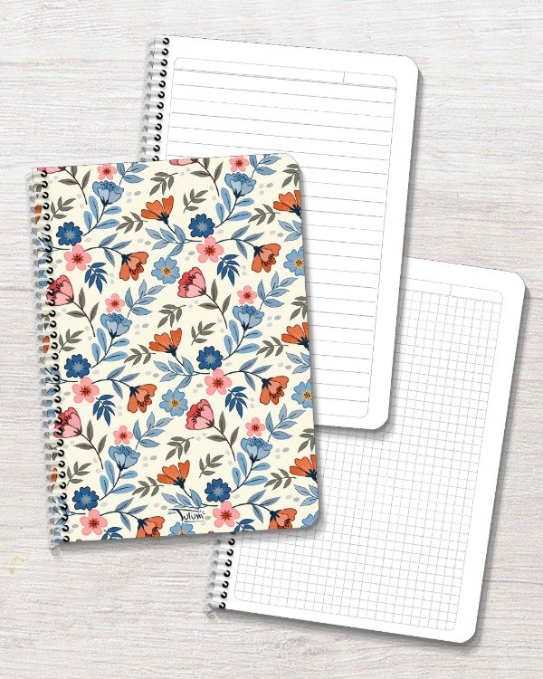 Producto - Cuaderno A5 flex ray/cuadr 60h dis. miss bouquet