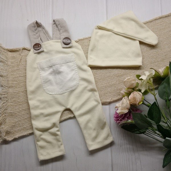 Producto - Set Romper + dormilón amarillo pastel NB