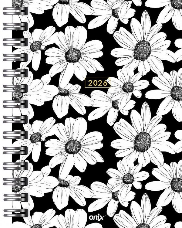 Producto - AGENDA 2026 ONIX FLORES BYW C/ESP. SEMANAL 16x21cm