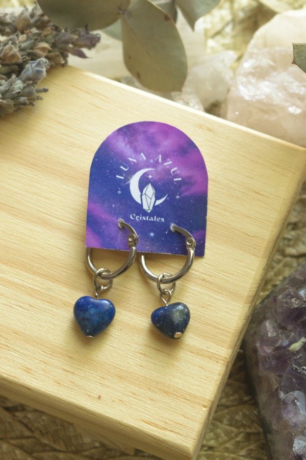 Producto - Aros Corazon de piedras