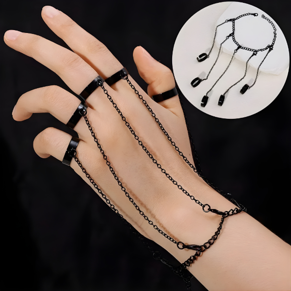 Producto - ANILLO METAL HAND/BLACK