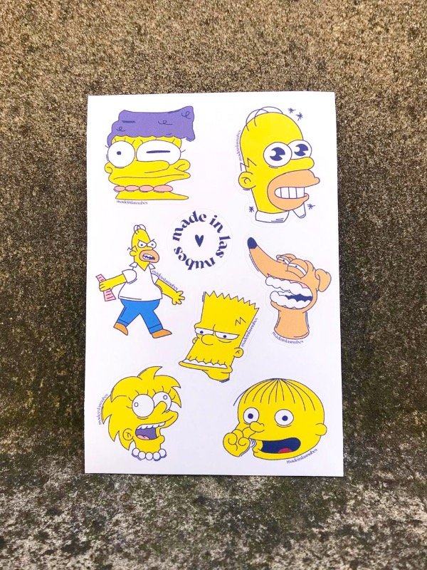 Producto - Plancha Stickers Simpson