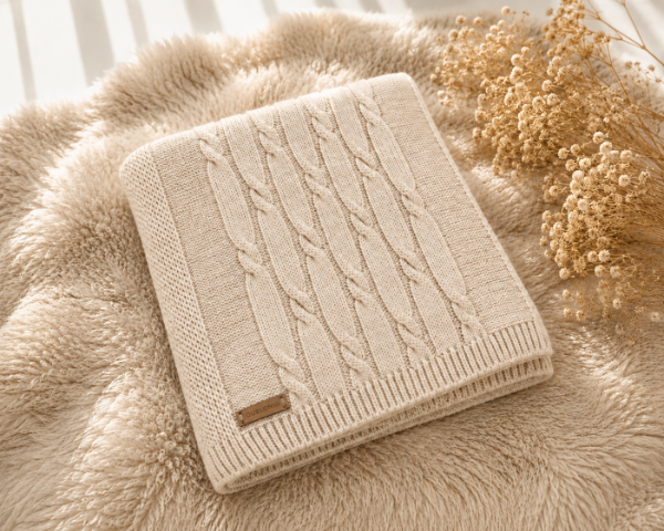 Producto - MANTA LANA OCHITOS BEIGE