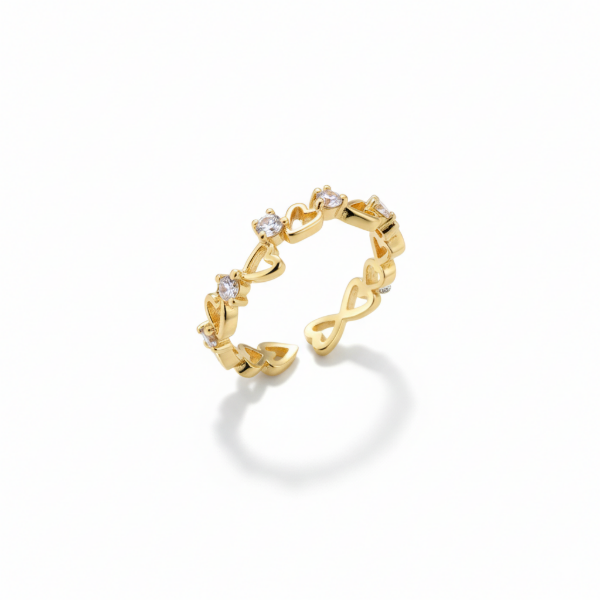 Producto - Anillo Ajustable "Corazón Radiante"