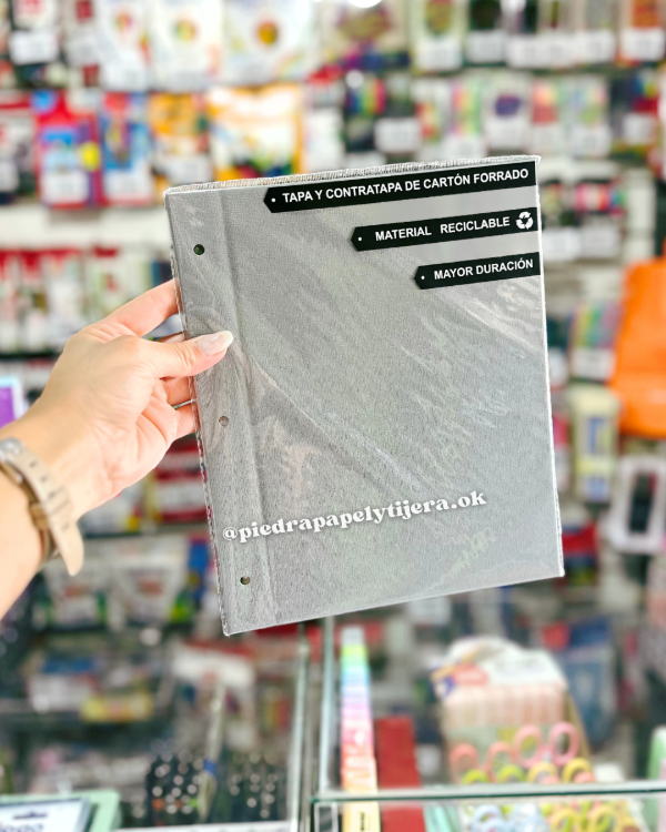 Producto - Carpeta 2 tapas lisa TONOS GRISES