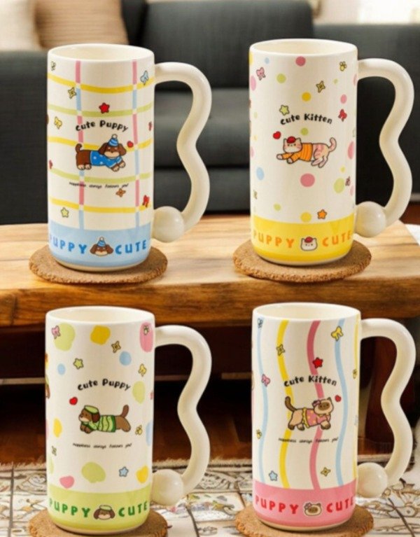 Producto - Taza alta de cerámica pupoy cute