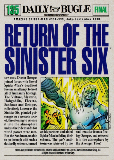 Producto - 1994 Fleer The Amazing Spider-Man  #135 - Return of the Sinister Six - 1
