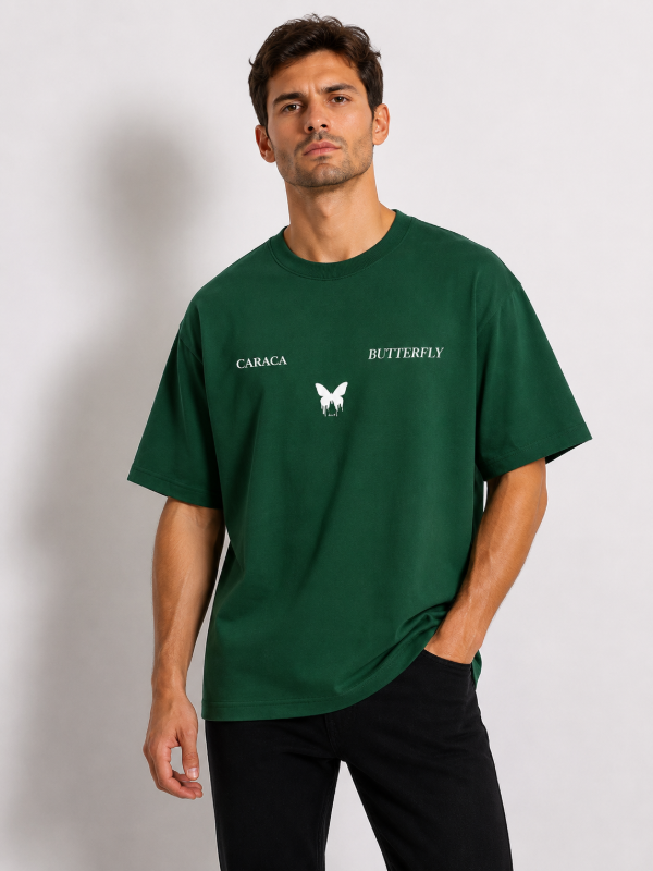 Producto - Remera Oversize Butterfly Verde