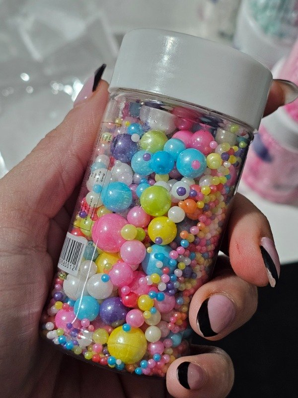 Producto - Perlas colores surtidos tamaños mix 85gr