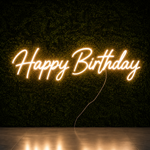 Producto - Cartel Neon "Happy Birthday"