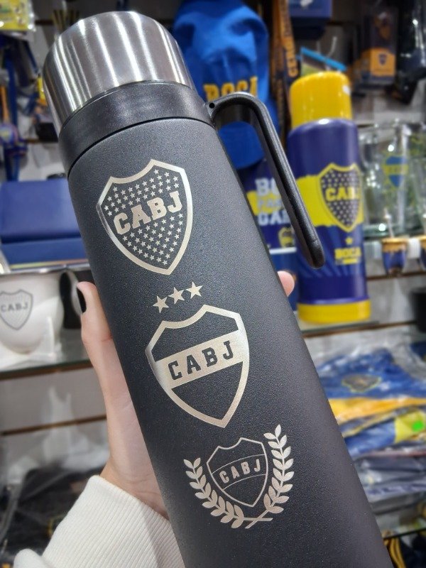 Producto - Termo con manija negro BOCA - 1