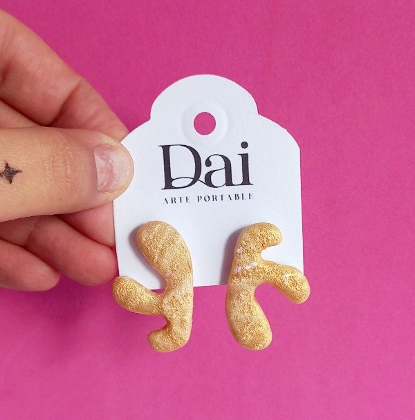 Producto - Aros Ameba Dorados