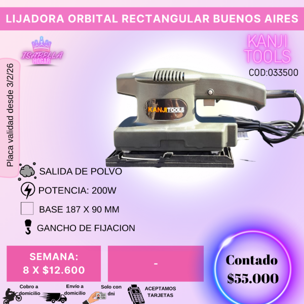 Producto - LIJADORA ORBITAL COD033500