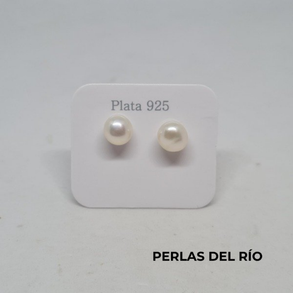 Producto - Aro perlas de Rio plata 7mm