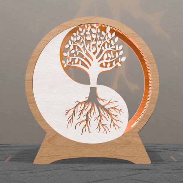 Producto - Lámpara Árbol de la Vida en Madera - Luz Cálida - 0
