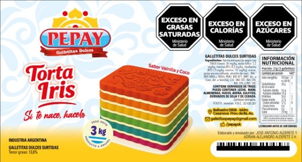 Producto - TAPA TORTA IRIS  MULTICOLOR (ELEGIR PRODUCTOS