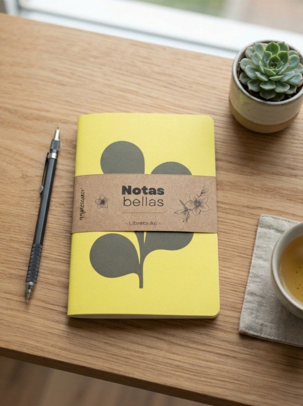 Producto - Libretita A6 / Ramita Bombón / Verde Musgo - 0