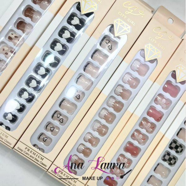 Producto - Press on cortas City Girl