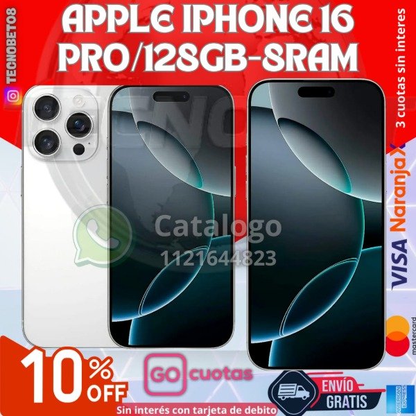 Producto - APPLE IPHONE 16 PRO/128GB-8RAM